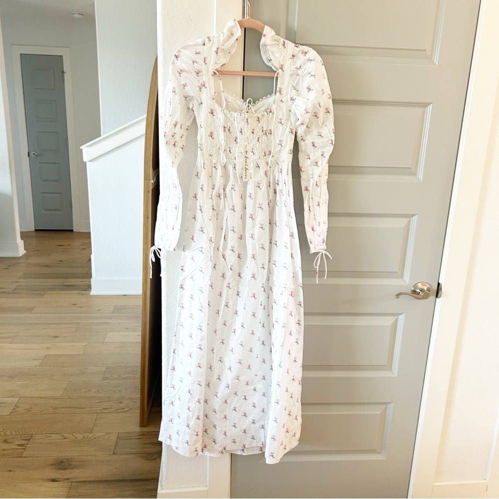 NWT Free People For Love & Lemons Carlotta Floral Maxi Dress Cottagecore - Picture 9 of 10